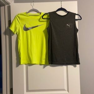 NWOT lot of 2 Nike short sleeve Dry fit Tee/puma active tank
